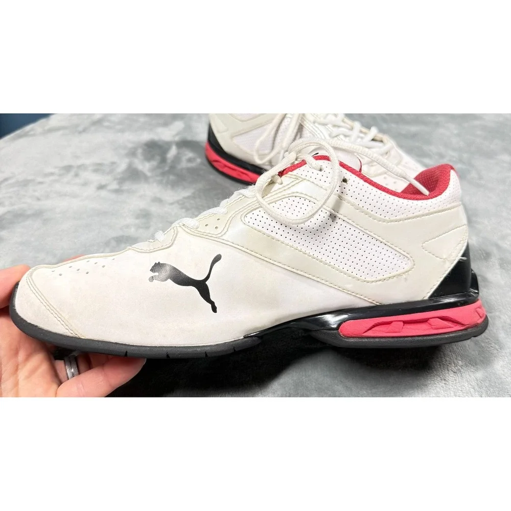 Puma Sneakers Mens 10.5 White Red ArchTec Running Athletic Shoes